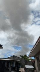 Smoke plumes rise over residential Davao City neighborhood