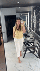 Woman takes morning selfie in modern Moscow room