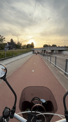 Evening life captured across Helmond: cycling, ice cream, cats