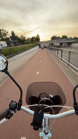 Evening life captured across Helmond: cycling, ice cream, cats