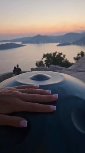 Sunset gathering above Sveti Stefan with handpan and Adriatic views