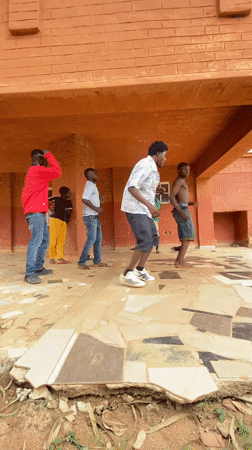 Young men perform synchronized dance routine in Vom Nigeria