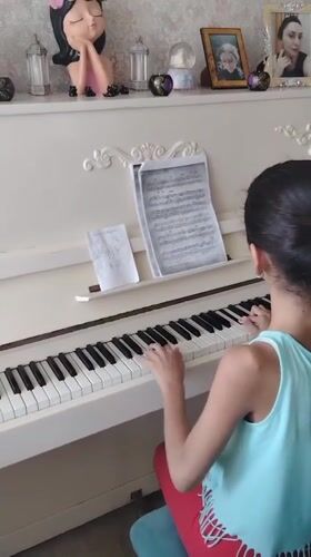 Kittens, flowers, and piano keys on a quiet Baku morning