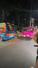 Urban nighttime motorcycle and scooter activity captured by witnesses