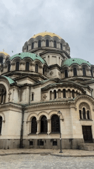 Alexander Nevsky Cathedral documented in Sofia morning footage