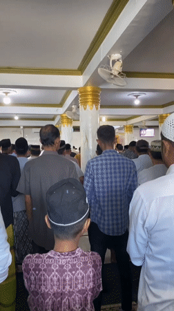 Morning prayer gathering documented at Lhokseumawe mosque