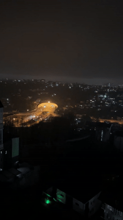Woman takes selfies indoors in Sochi, Russia