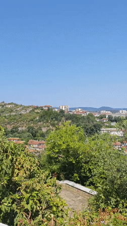 Lovech old town: streets, staircases, and the bronze statue plaza