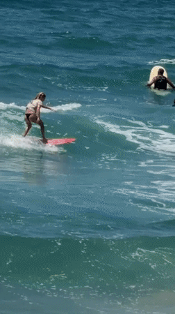 Morning surf session at Tel Aviv beach