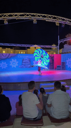 Evening dining and social activities at Egyptian resort captured