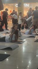 Community fitness event brings yoga, dance to Astrakhan shopping mall
