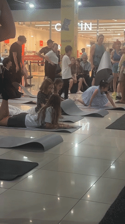 Community fitness event brings yoga, dance to Astrakhan shopping mall
