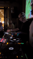 DJ performs at Moscow nightclub as crowd gathers