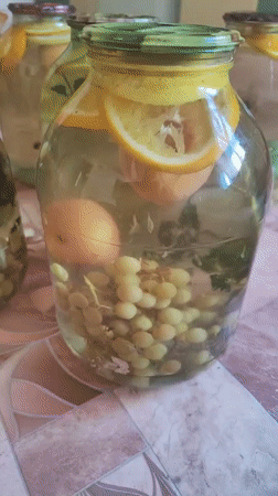 Fruit preserves being jarred and sealed in rural Kazakhstan