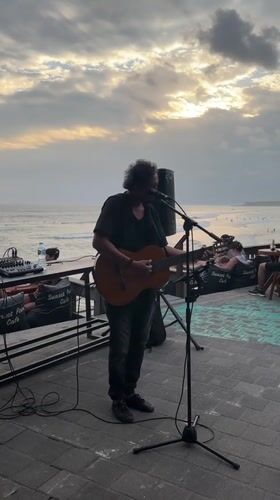 Sunset session in North Kuta: surf, live music, and beach life