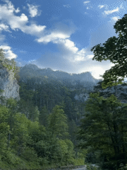 Traveler captures Montenegro mountain scenery from moving vehicle