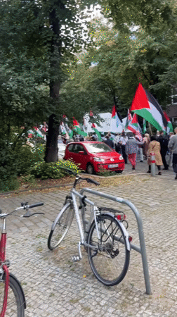 Pro-Palestinian march winds through Berlin streets