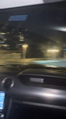 Dashcam captures routine nighttime drive through Tel Aviv streets