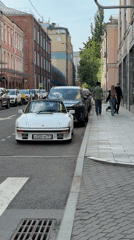 White Porsche convertible spotted parked on Moscow street