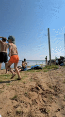 Summer afternoon at the Kama River beach, Chaikovsky