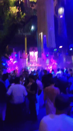 Nightclub gathering captured in บ้านบางรักษ์, Thailand with stage performance