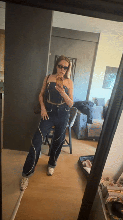 Woman documents morning routine with mirror selfies in Bar, Montenegro