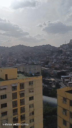 Evening cityscape views captured across Caracas from multiple vantage points