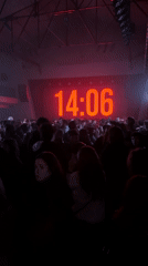 Nighttime concert or club event draws crowds in Buenos Aires