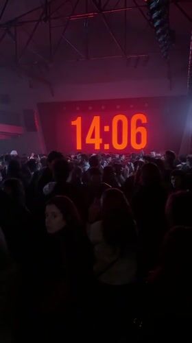 Nighttime concert or club event draws crowds in Buenos Aires