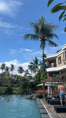 Resort scenes documented in Ubud, Indonesia during early morning