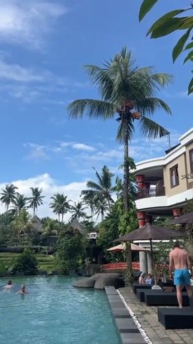 Resort scenes documented in Ubud, Indonesia during early morning