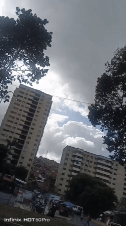 Ordinary street life documented across Caracas during evening hours