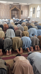 Friday prayers underway at a mosque in Quetta, Pakistan