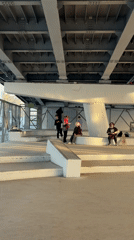 Recreational activities observed at Moscow bridge skateboarding area
