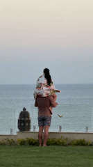 Couple enjoys Red Sea vista at Sharm El Sheikh overlook