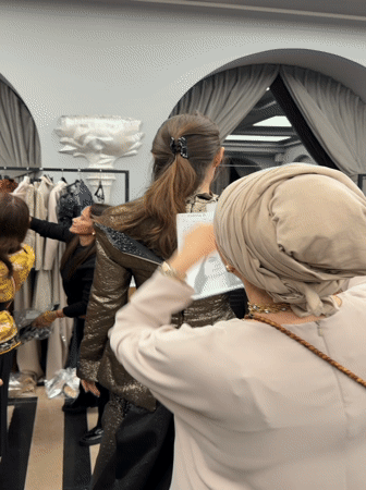 Fashion preparations underway at Paris showroom venue