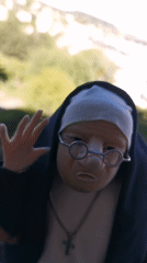 Nun-dressed doll captured on video in Le Cannet, France