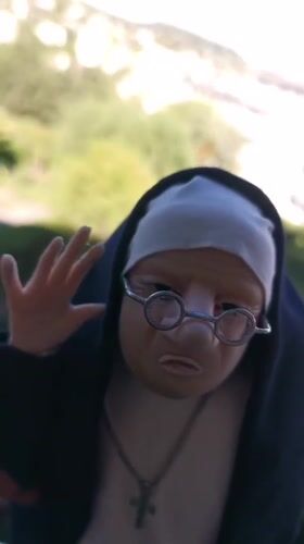 Nun-dressed doll captured on video in Le Cannet, France