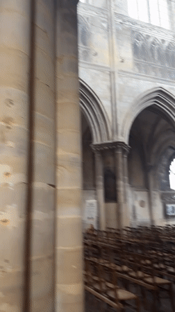 Inside and outside Saint-Jacques Church, Dieppe