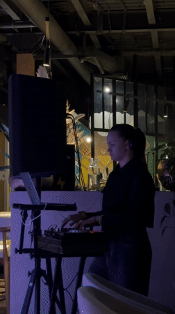 Female DJ performs at Khimki restaurant