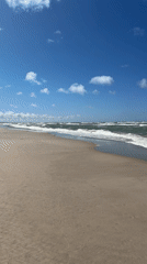 Empty beach scene documented in Lesnoy, Russia