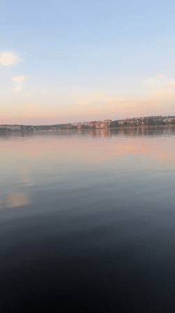 Sunset reflections captured along Votkinsk waterfront
