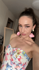 Woman Takes Morning Selfies in Floral Dress, Kazan