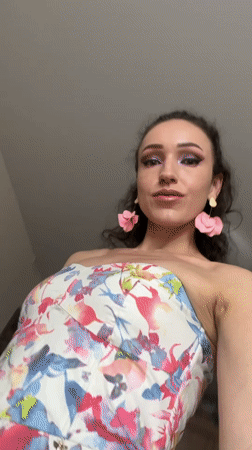 Woman Takes Morning Selfies in Floral Dress, Kazan