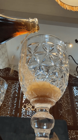 Morning domestic moments captured in Krasnoyarsk home aquarium, beverage