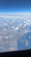 Passenger documents flight over Russian countryside near Izhevsk