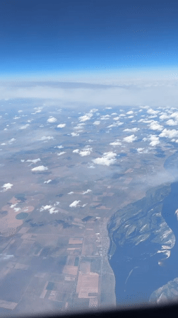 Passenger documents flight over Russian countryside near Izhevsk