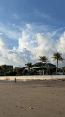 Morning beach scenes captured in North Kuta surfing area