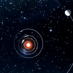 Astronomical video display captured in Sofia, Bulgaria