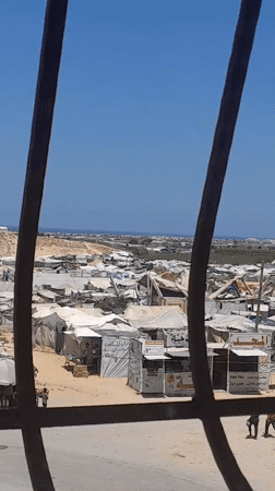 Daily life inside a crowded displacement camp in Khan Yunis